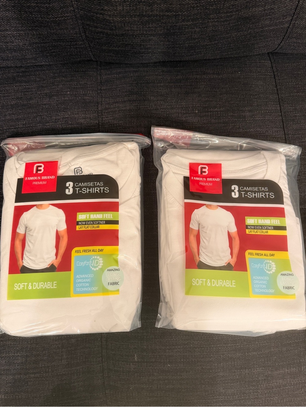 6 White T-Shirts - Soft & Durable